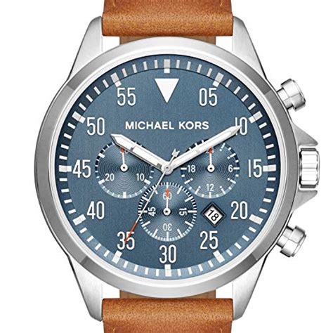 michael kors men's gage silver tone watch mk8490|Michael Kors Gage Chronograph Men's Watch .